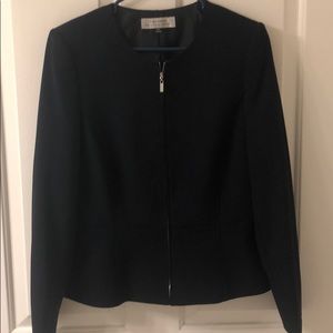 Tahari Asl navy blue blazer